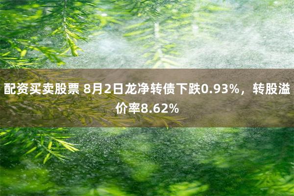 配资买卖股票 8月2日龙净转债下跌0.93%，转股溢价率8.62%